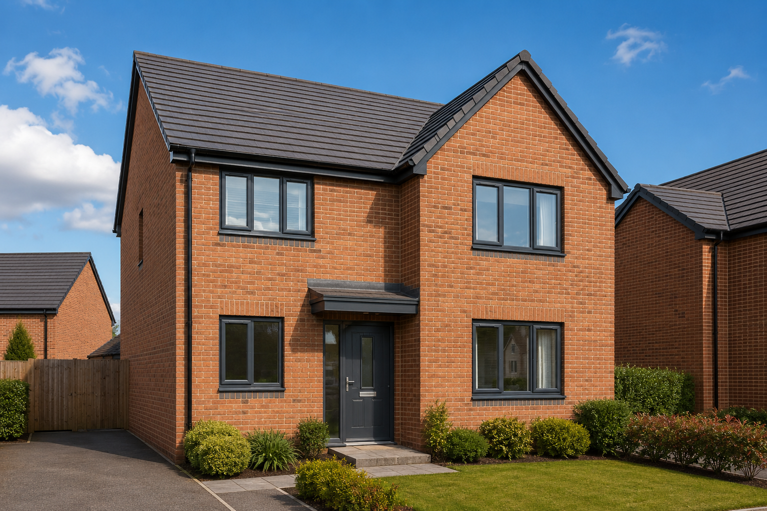 Modern two-storey British brick home